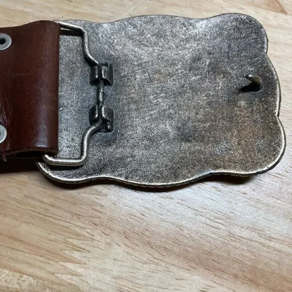 Fossil Brown Leather Buckle Belt SMALL Preowned - Picture 7 of 10